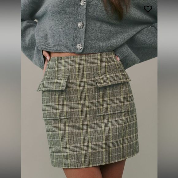 Reformation Dresses & Skirts - Reformation Plaid Mini Skirt Janis high waist/high rise Size 6